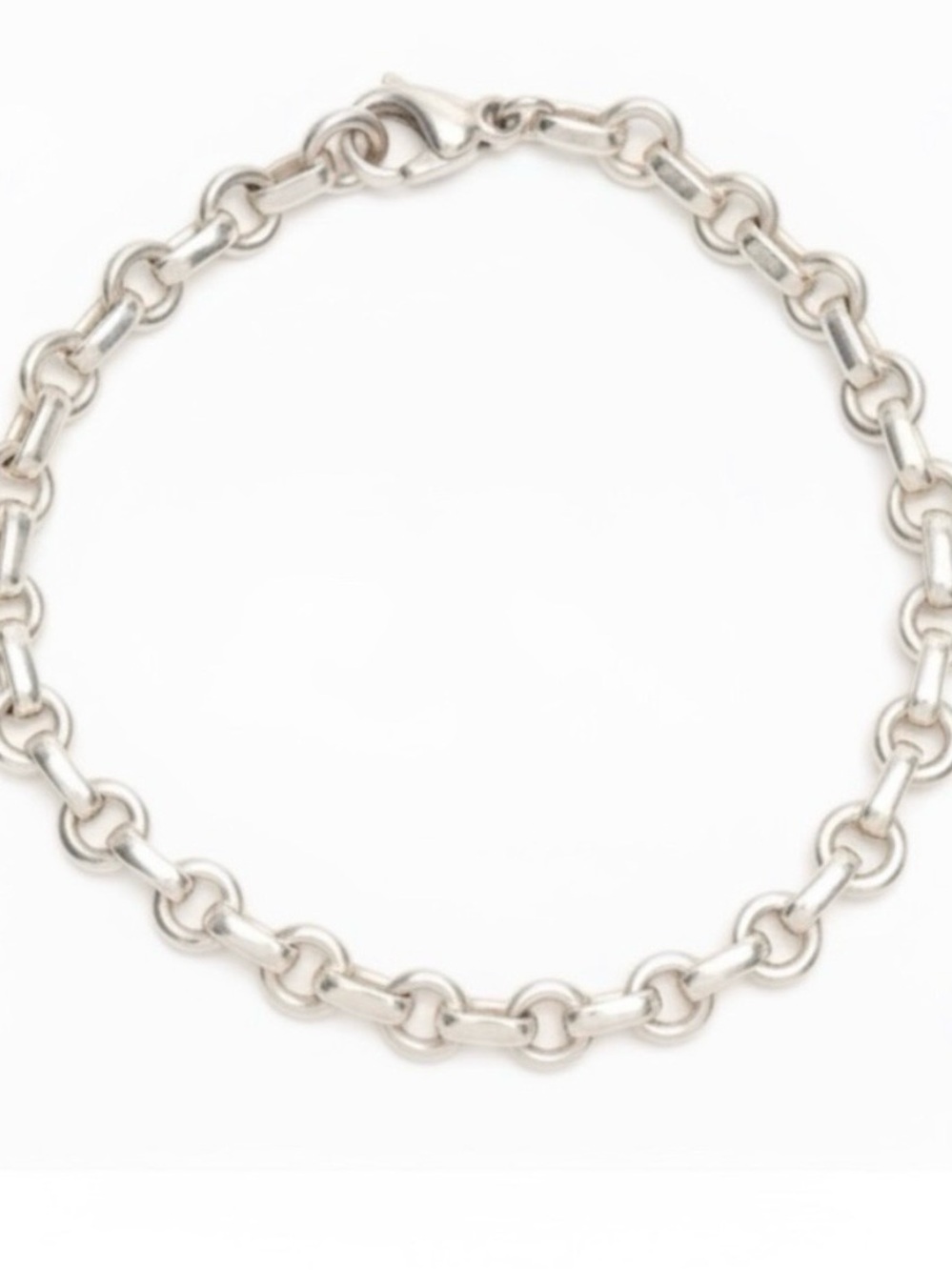Authentic Tiffany & Co. 925 Silver Round Donut Link Bracelet COA Included